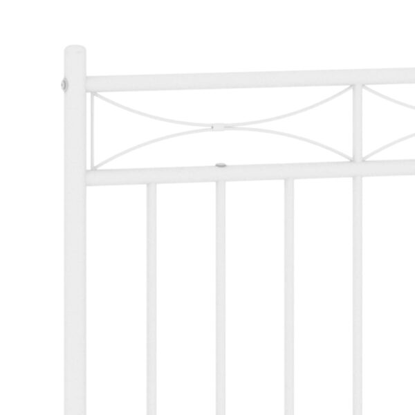 vidaXL Metal Headboard White 53.1" - Image 5