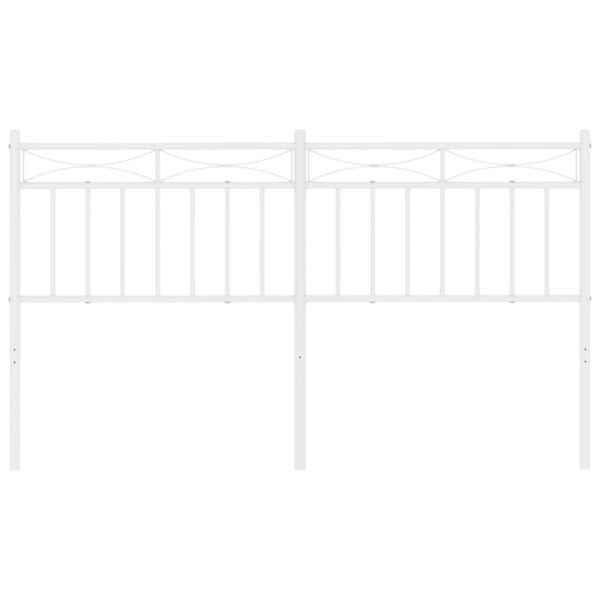 vidaXL Metal Headboard White 59.1" - Image 3