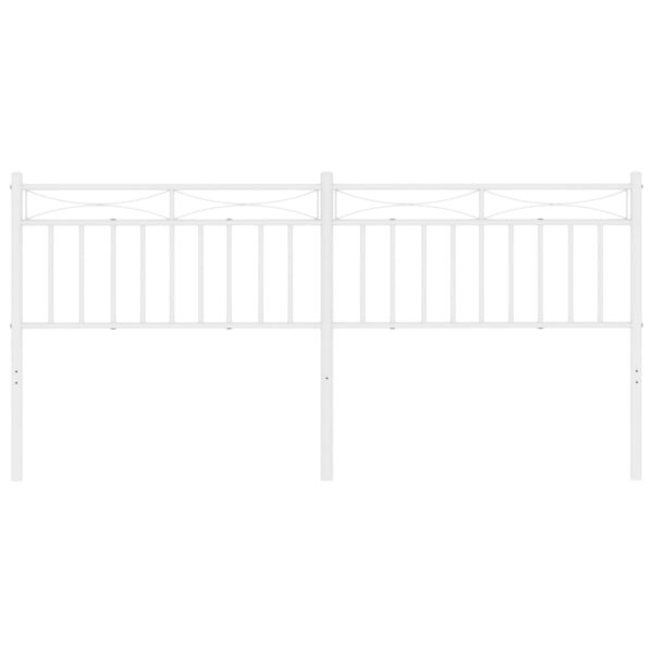 vidaXL Metal Headboard White 70.9" - Image 3