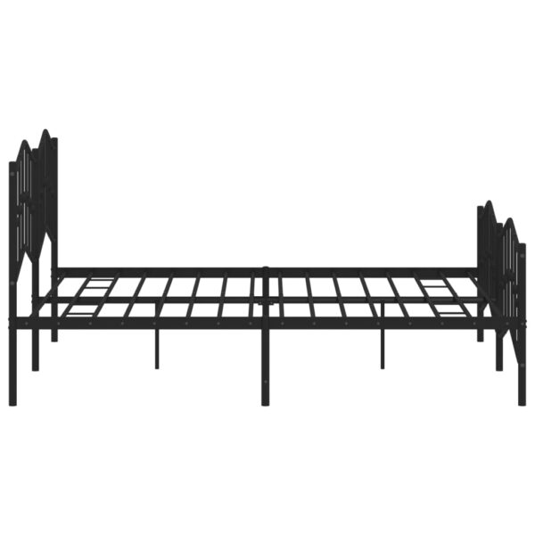 vidaXL Metal Bed Frame with Headboard&FootboardÂ Black 72"x83.9" California King - Image 6