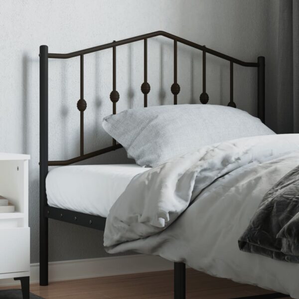 vidaXL Metal Headboard Black 39.4"