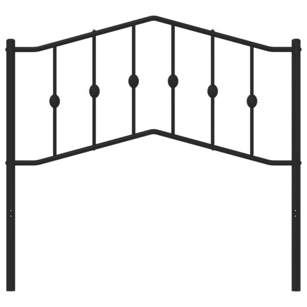 vidaXL Metal Headboard Black 39.4" - Image 2