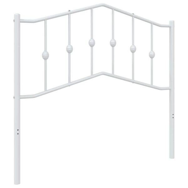 vidaXL Metal Headboard White 39.4" - Image 2