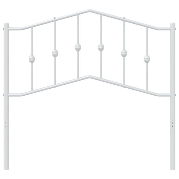 vidaXL Metal Headboard White 39.4" - Image 3