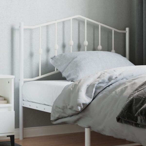 vidaXL Metal Headboard White 39.4"