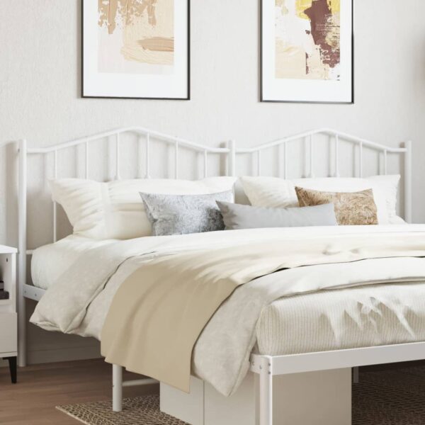 vidaXL Metal Headboard White 70.9"