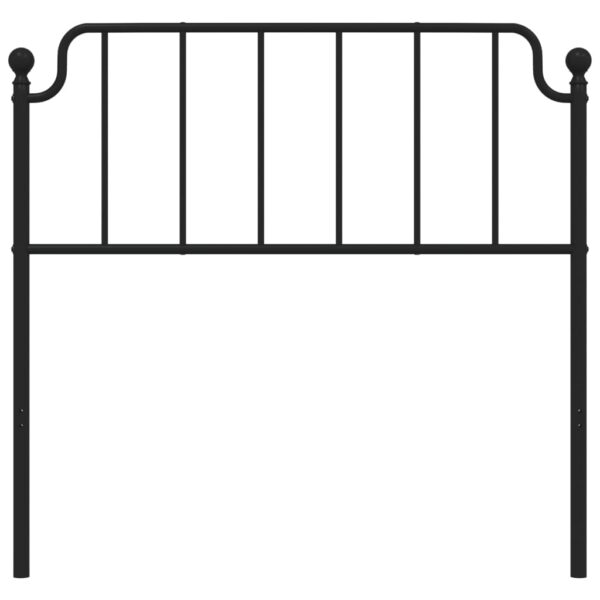 vidaXL Metal Headboard Black 39.4" - Image 3