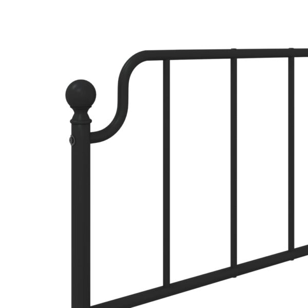 vidaXL Metal Headboard Black 39.4" - Image 5