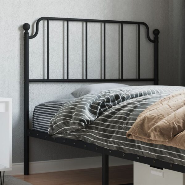 vidaXL Metal Headboard Black 39.4"