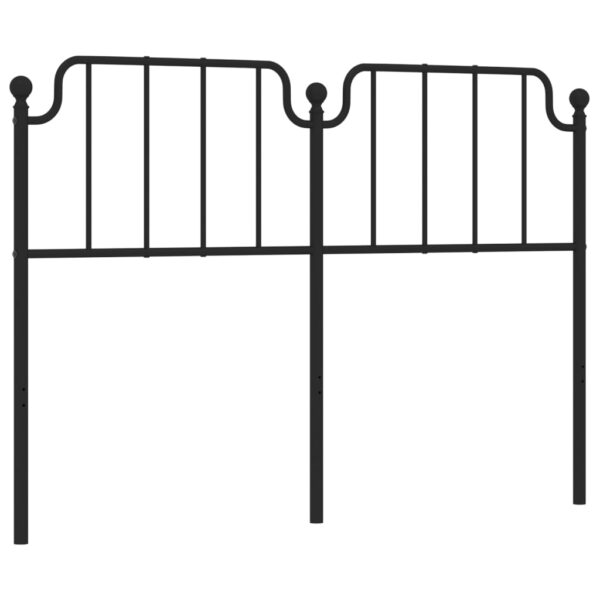 vidaXL Metal Headboard Black 53.1" - Image 2