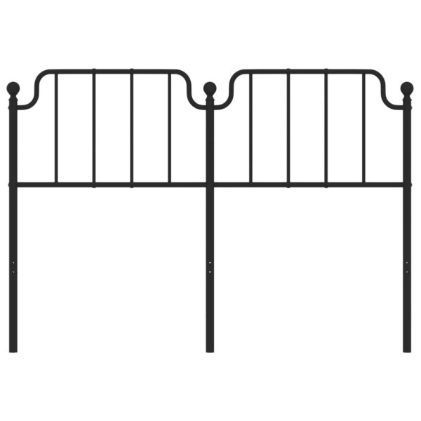 vidaXL Metal Headboard Black 53.1" - Image 3