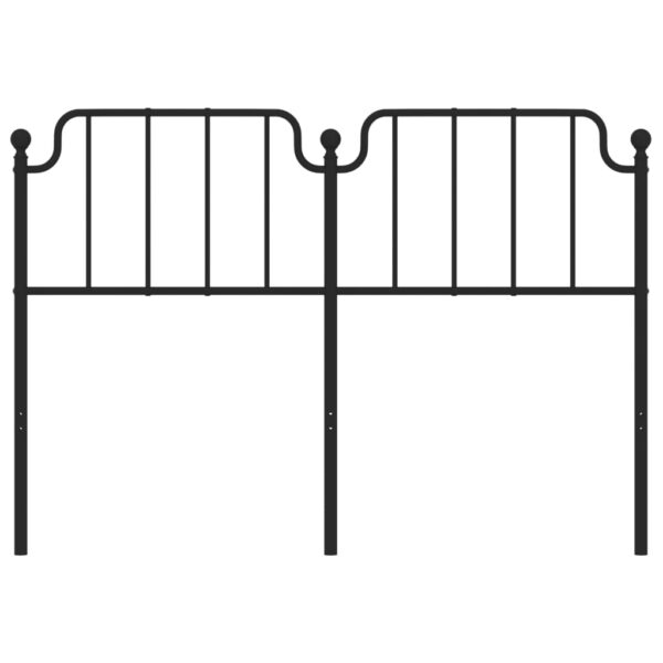 vidaXL Metal Headboard Black 59.1" - Image 3