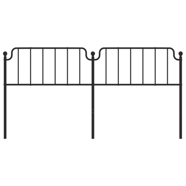 vidaXL Metal Headboard Black 76" - Image 3