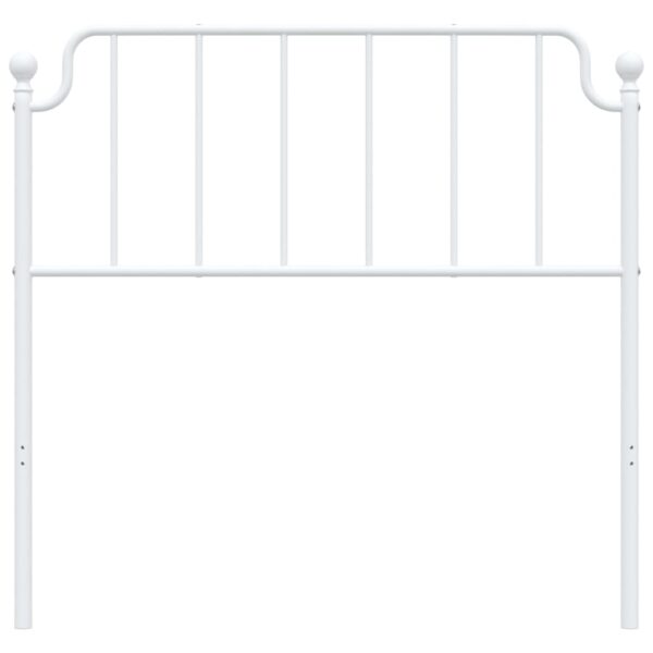 vidaXL Metal Headboard White 39.4" - Image 3