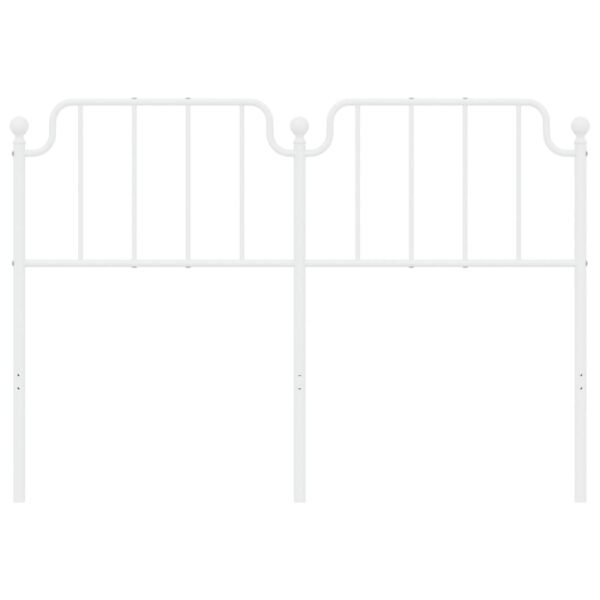 vidaXL Metal Headboard White 53.1" - Image 3