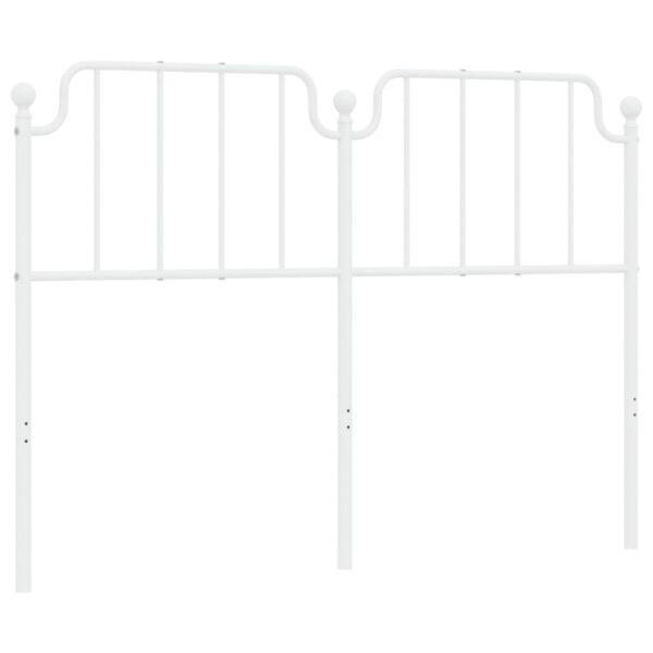 vidaXL Metal Headboard White 59.1" - Image 2