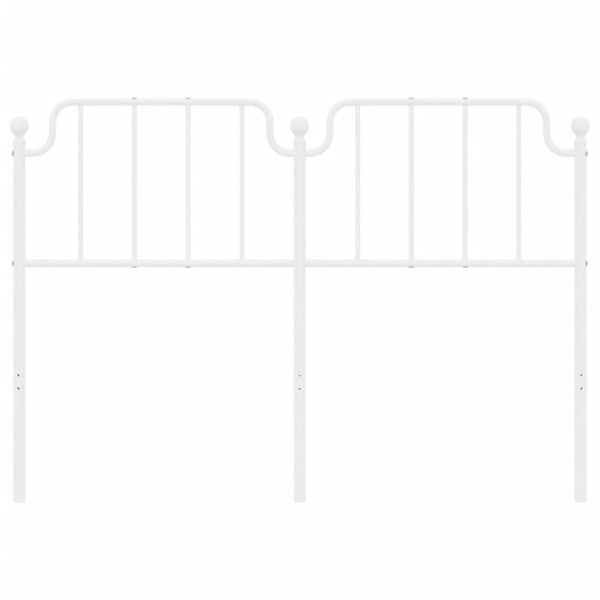 vidaXL Metal Headboard White 59.1" - Image 3