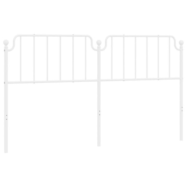 vidaXL Metal Headboard White 70.9" - Image 2