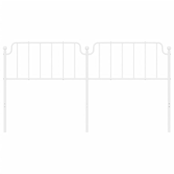 vidaXL Metal Headboard White 70.9" - Image 3