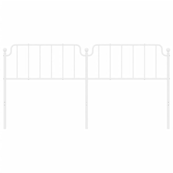 vidaXL Metal Headboard White 76" - Image 3