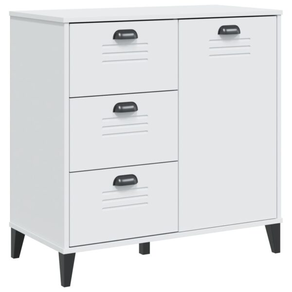 vidaXL Highboard VIKEN White 31.5"x15.7"x74.8" Solid Wood Pine - Image 9