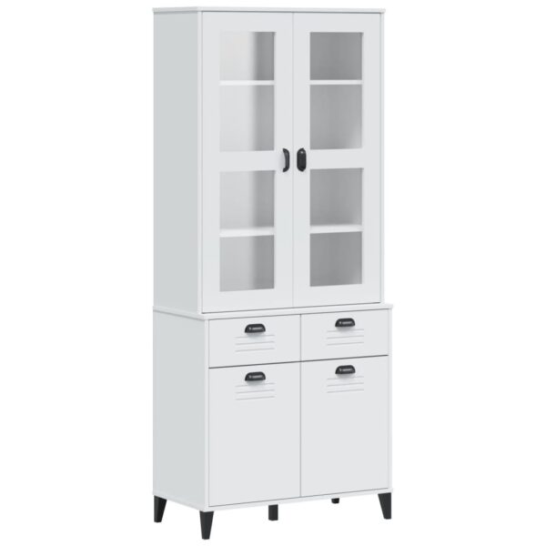 vidaXL Highboard VIKEN White 31.5"x15.7"x74.8" Solid Wood Pine - Image 2