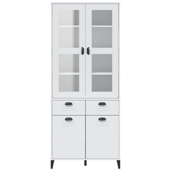 vidaXL Highboard VIKEN White 31.5"x15.7"x74.8" Solid Wood Pine - Image 4