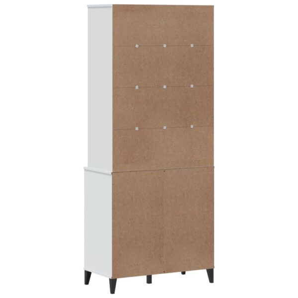 vidaXL Highboard VIKEN White 31.5"x15.7"x74.8" Solid Wood Pine - Image 7