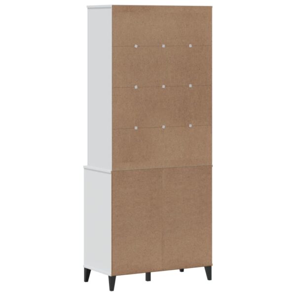 vidaXL Highboard VIKEN White 31.5"x15.7"x74.8" Solid Wood Pine - Image 7