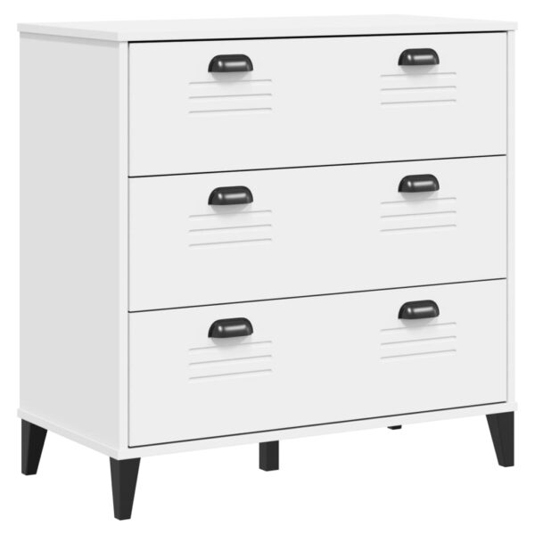 vidaXL Highboard VIKEN White 31.5"x15.7"x74.8" Solid Wood Pine - Image 9