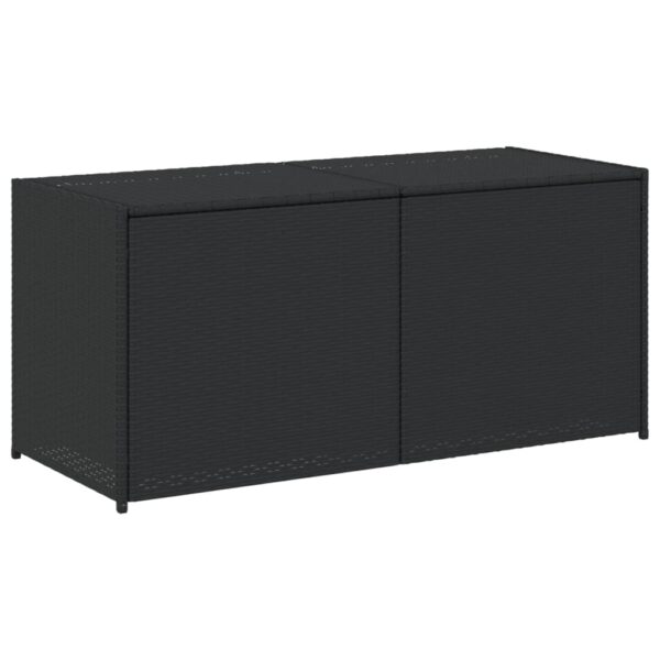 vidaXL Garden Storage Box Black 74.8 Gal Poly Rattan - Image 2