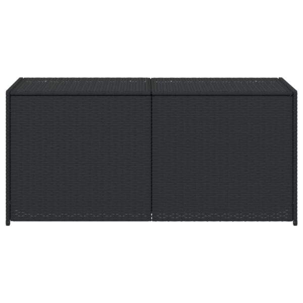 vidaXL Garden Storage Box Black 74.8 Gal Poly Rattan - Image 4