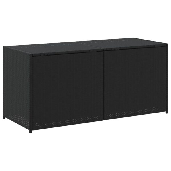 vidaXL Garden Storage Box Black 74.8 Gal Poly Rattan - Image 6