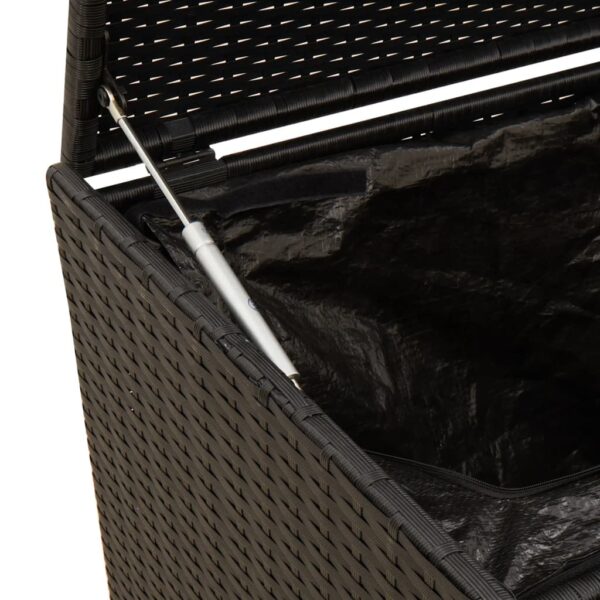 vidaXL Garden Storage Box Black 74.8 Gal Poly Rattan - Image 8