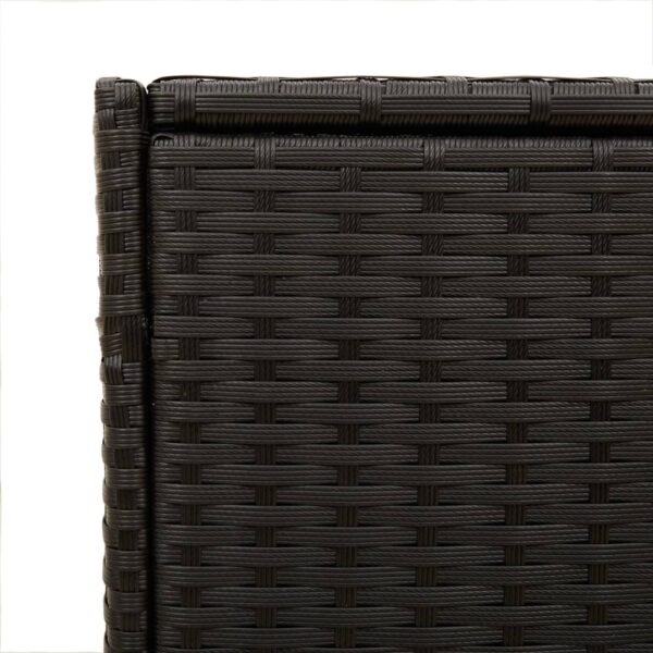 vidaXL Garden Storage Box Black 74.8 Gal Poly Rattan - Image 9