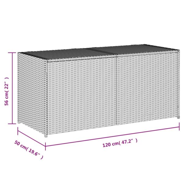 vidaXL Garden Storage Box Black 74.8 Gal Poly Rattan - Image 11