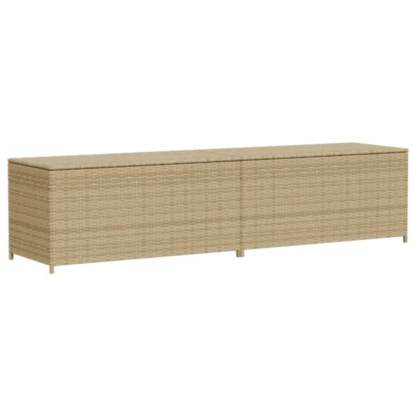 vidaXL Garden Storage Box Mix Beige 123.9 Gal Poly Rattan - Image 2