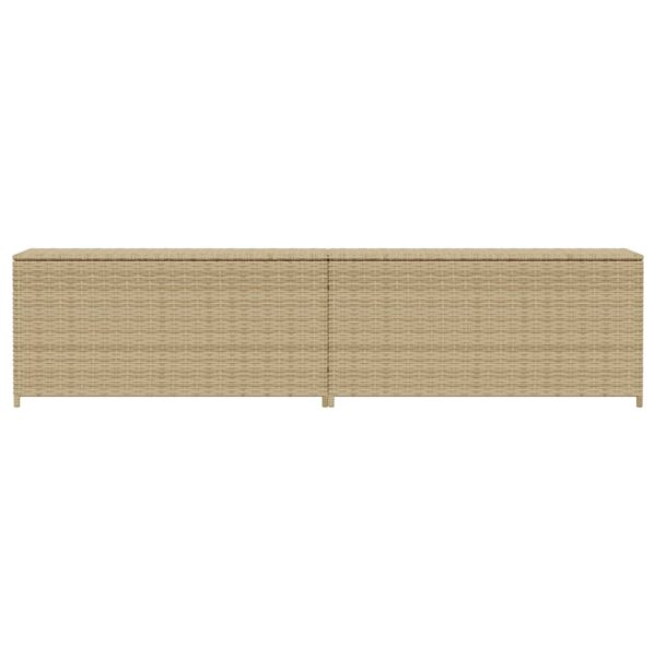 vidaXL Garden Storage Box Mix Beige 123.9 Gal Poly Rattan - Image 4