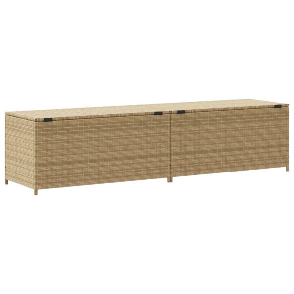 vidaXL Garden Storage Box Mix Beige 123.9 Gal Poly Rattan - Image 6