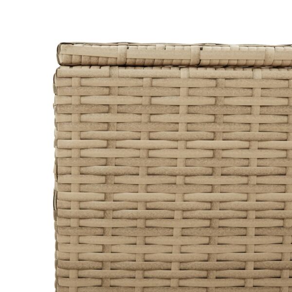 vidaXL Garden Storage Box Mix Beige 123.9 Gal Poly Rattan - Image 9