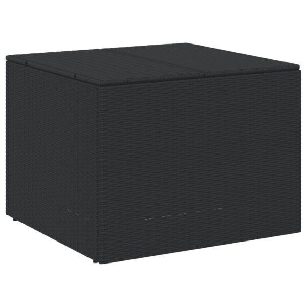 vidaXL Garden Storage Box Black 76.9 Gal Poly Rattan - Image 2