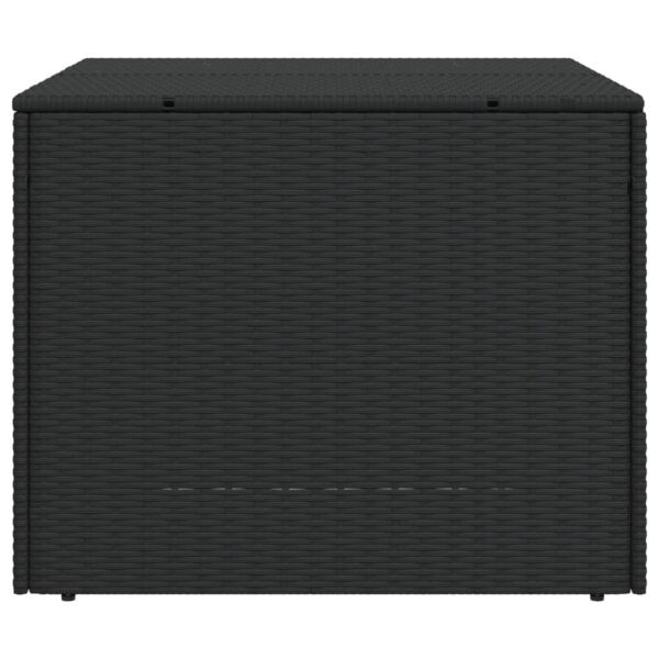 vidaXL Garden Storage Box Black 76.9 Gal Poly Rattan - Image 5