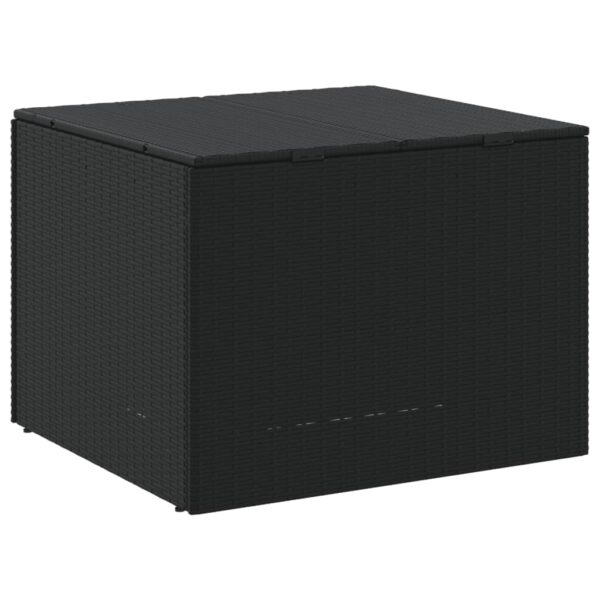 vidaXL Garden Storage Box Black 76.9 Gal Poly Rattan - Image 6