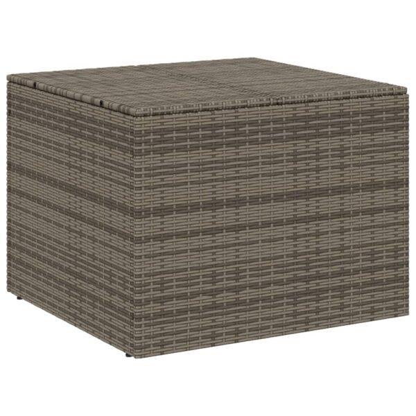 vidaXL Garden Storage Box Gray 76.9 Gal Poly Rattan - Image 2