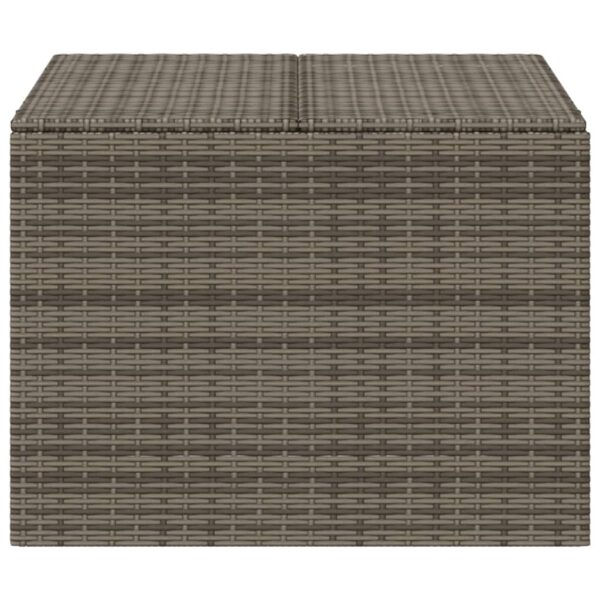 vidaXL Garden Storage Box Gray 76.9 Gal Poly Rattan - Image 4