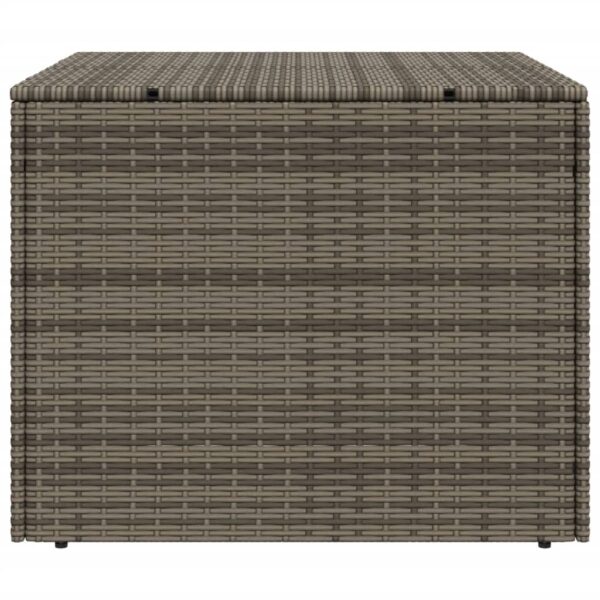 vidaXL Garden Storage Box Gray 76.9 Gal Poly Rattan - Image 5