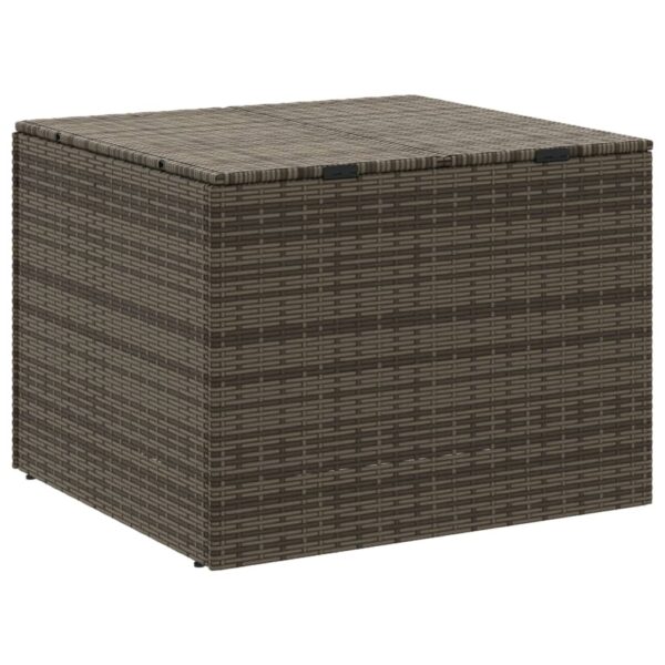 vidaXL Garden Storage Box Gray 76.9 Gal Poly Rattan - Image 6