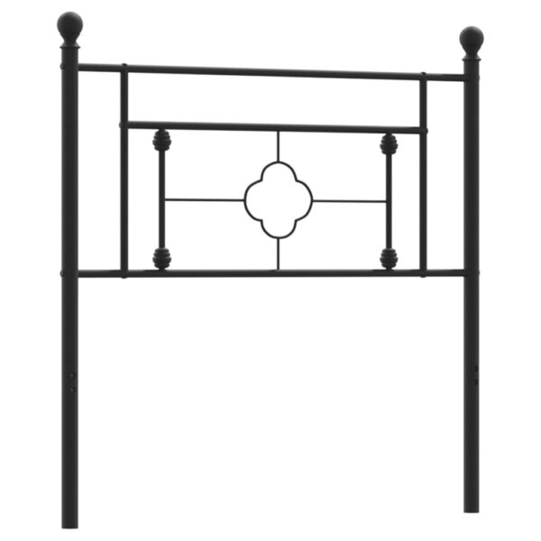 vidaXL Metal Headboard Black 39.4" - Image 2