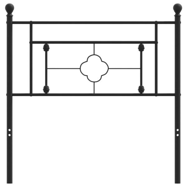 vidaXL Metal Headboard Black 39.4" - Image 3