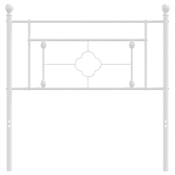 vidaXL Metal Headboard White 39.4" - Image 3